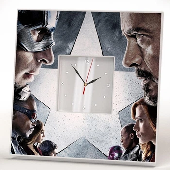 Часы "Мстители. Avengers. Marvel" для фанатов Марвел, украшение в спальню, подарок в интерьер детской