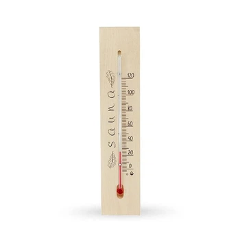 Термометр для сауны и бани деревянный (от 0°C до +120°C) высота 25 см 300710
