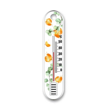 Термометр комнатный 19 см 0°C до +50°C рисунок Мандарин (СП 300185)