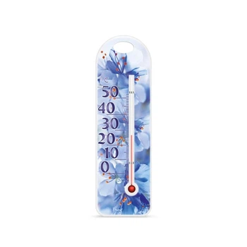 Термометр комнатный 16 см 0°C до +50°C рисунок Голубые цветы
