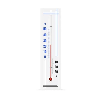 Термометр комнатный 20 см -30°C до +50°C белый с синим