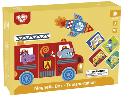 Puzzle magnetyczne Tooky Toy Transport 80 elementów (6972633370741)