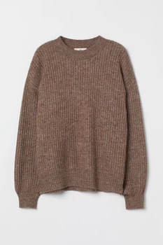 Джемпер H&M L коричневий меланж 1908925376
