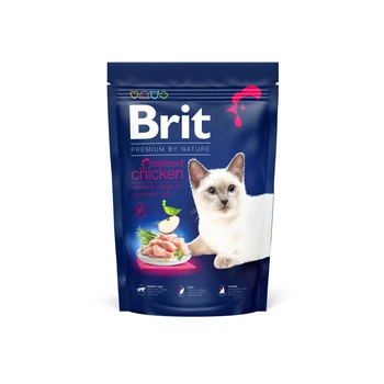 Сухий корм Brit Premium Cat by Nature Sterilised для стерилізованих котів, з куркою, 1500 г (1111167477)