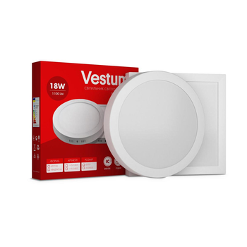 Светильник LED накладной квадратный Vestum 18W 6000K 220V