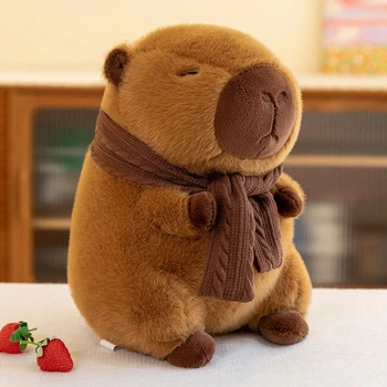 Игрушки Капибара с Шарфом Плюшевая Обнимашка Мягкая My Kigu Антистресс Коричневый 40 см (9067)