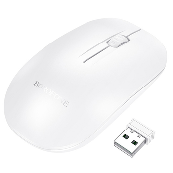 Миша Wireless BOROFONE BG14 Planet 2.4G mouse бездротова оптична адаптер 1000DPI для комп'ютера/ноутбука Білий