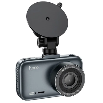 Відеореєстратор Hoco DV5 Driving recorder with 3-inch display на лобове скло в авто вакуумна присоска Чорний