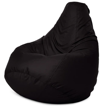 Крісло Мішок Груша Оксфорд Waterproof (2XL-120х85) iQmebel Чорний (знімний чохол)