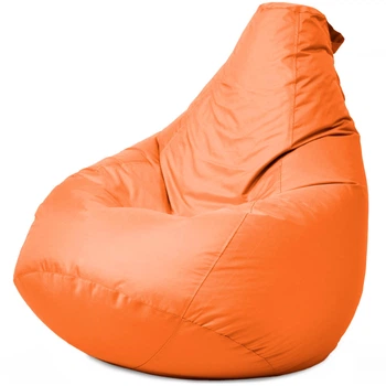 Кресло Мешок Груша Оксфорд Waterproof (2XL-120х85) iQmebel Оранжевый (сьемный чехол)