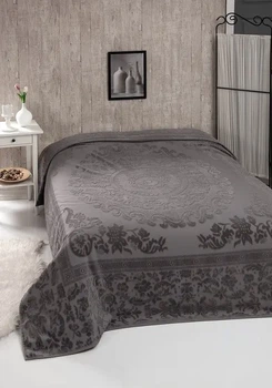 Велюрове простирадло Belizza Odesa Grey 200×220 см