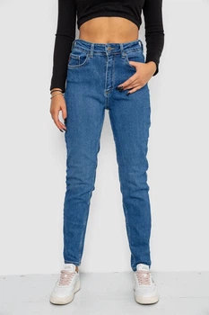 Джинсы женские Mom-fit стрейч, цвет синий, 244R1134, 25