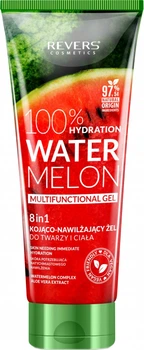 Многофункциональный гель для лица и тела Revers Cosmetics 100% Hydration Watermelon Multifunctional Gel 8 in 1 250 мл (5902815183860)
