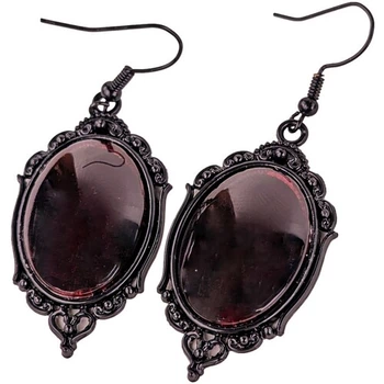Серьги Готические бордовые SETA Decor 24-536BLK-CLT