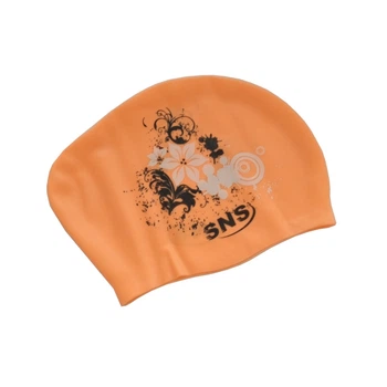 Шапочка для плавання для довгого волосся orange flowers SVN-1342