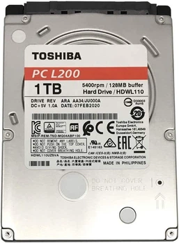Накопичувач HDD 2.5" SATA 1.0TB Toshiba L200 5400rpm 128MB (HDWL110)_Refurbished 2.5" 31292