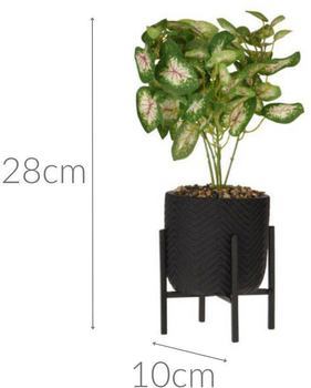 Штучна декоративна рослина Home Styling Collection caladium green zone в горщику зелена (8720573124690)