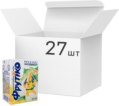 Упаковка соку Фрутіко Яблучно-виноградного 0.2 л х 27 шт (4820259370213)