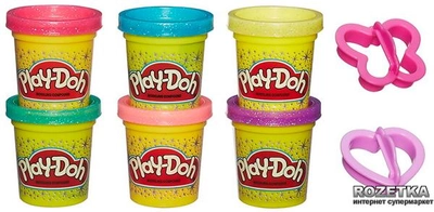 Hабор пластилина Play-Doh Блестящая коллекция из 6 баночек (A5417)