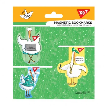 Закладки магнітні Yes Гусь зелений 3 шт (707615)