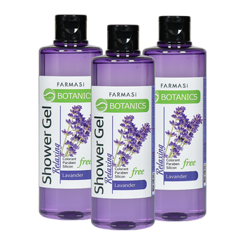 Набор гелей для душа Farmasi Botanics с экстрактом лаванды, 500 мл х 3 шт