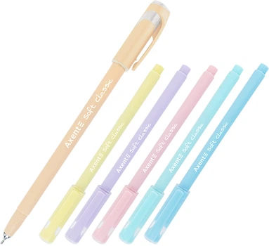 Набор масляных ручек Axent Soft Pastel 0.7 мм Синий 24 шт (AB1102-02-A)