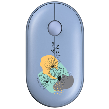 Миша комп'ютерна 2E MF300 FLORA: MALLOW Silent бездротова 1600dpi Синій (2E-MF300WFLORABL)
