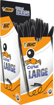 Zestaw długopisów kulkowych BIC Cristal Large Czarne 50 szt (3086123175495)