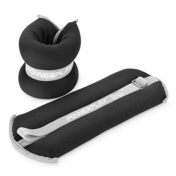 Манжети для ніг та рук PowerPlay PP-4349 Ankle/Wrist Weights (2шт.*2 kg) (пара) Чорні
