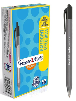 Набір кулькових ручок Paper Mate InkJoy Чорні 20 шт (3501170957035)