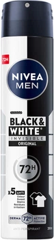 Антиперспирант NIVEA Men Black & White Классический невидимый 200 мл (4005808730018)
