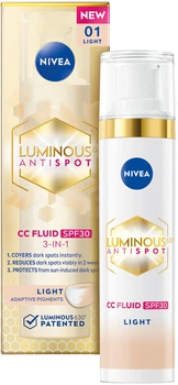 Тонувальний флюїд NIVEA Luminous630 3 в 1 Світлий SPF 30 40 мл (9005800379654)