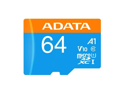 Карта пам`ятi MicroSDHC 64 GB UHS-I/U3 Class 10 ADATA A1 R100/W50MB/s + SD-adapter