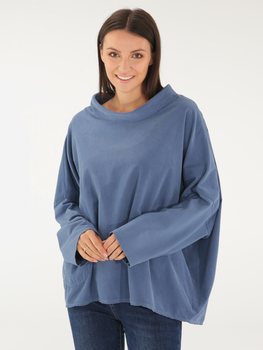 Bluza damska bez kaptura oversize Unisono 170-1110-1 M Niebieska (5906140656099)