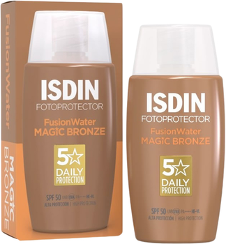 Сонцезахисний крем Isdin Fotoprotector Fusion Water Spf50 з тонуючим ефектом Bronze 50 мл (8429420231542)