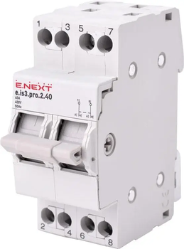 Перемикач DIN I-0-II 2-полюсний E.Next e.is3.pro.2.40 40А p008024