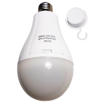 Світлодіодна аварійна акумуляторна Led лампа з 2 акумуляторами 18650 20W E27 Rainberg P920 з ковпачком