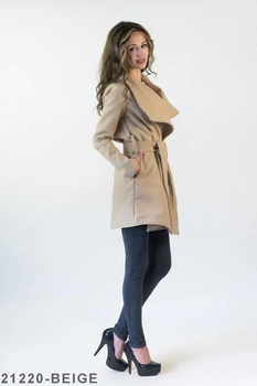 Пальто жіноче Подіум Jessy 21220-BEIGE L Бежевий