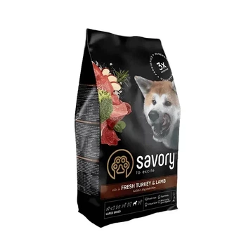 Сухой корм для вызрослых собак крупных пород Savory Large Breeds Fresh Turkey and Lamb со свежей индейкой и ягненком 12 кг (30242)