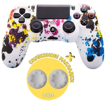 Защитный силиконовый чехол Colorful для геймпада Sony DualShock 4™ (PS4) + в подарок накладки на стики [449950058]