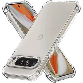 Чехол панель силиконовый усиленные углы TPU GATMEN для Google Pixel 9 Бесцветный (прозрачный)