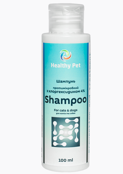 Шампунь противомикробный для собак и котов Healthy Pet с хлоргексидином 4% 100 мл 109124