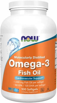 Омега 3 NOW Foods Omega 3 1000mg 500 Sgels