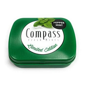 Льодяники без цукру Compass Fresh mints Pepper Mint цукерки Мята 14г