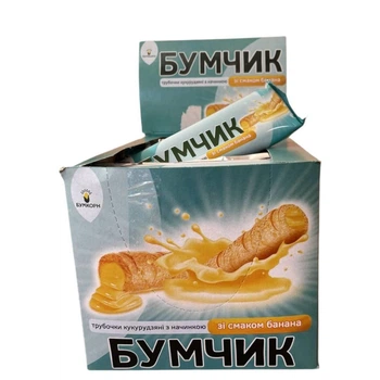 Кукурузные трубочки с начинкой Бумчик Банан 24 шт