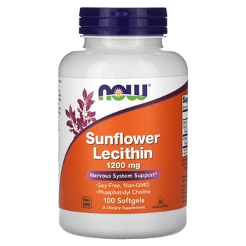 Подсолнечный лецитин 1200 мг Now Foods Sunflower Lecithin 100 капсул