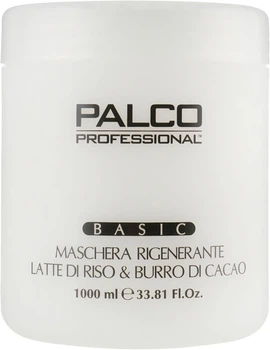 Маска для волосся Palco Professional Basic відновлювальна з рисовим молоком та маслом какао, 1000 мл