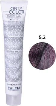 Краска для волос безаммиачная Palco Only Color 5.2 светло-коричневый фиолетовый, 100 мл