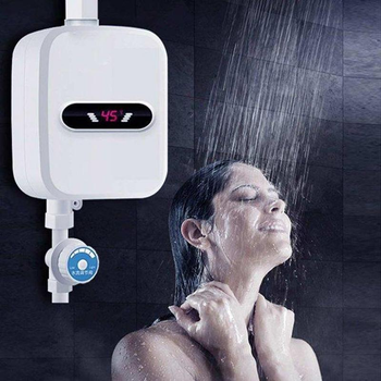 Проточний водонагрівач Delimano 3500W LCD дисплей електричний кран-бойлер з душем нижнє підключення