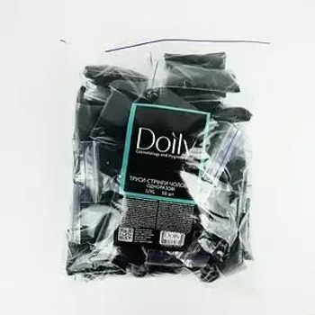 Одноразові трусики-стрінги Doily 40 м/г2, чорні, 50 шт